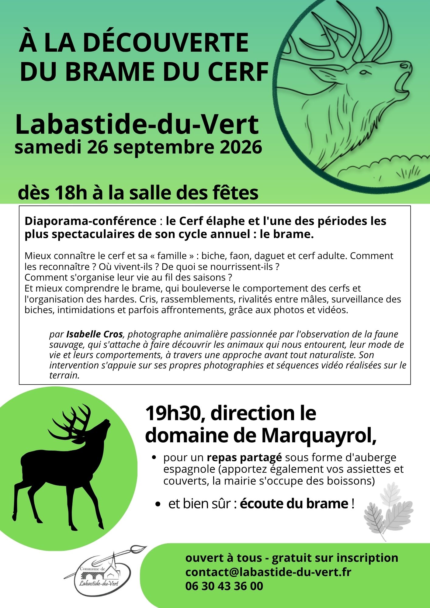 Soirée découverte du cerf